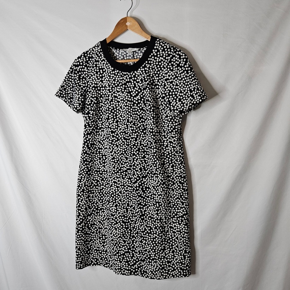 Lark & Ro Florence Short Sleeve Sweater Trim Dress sz 4